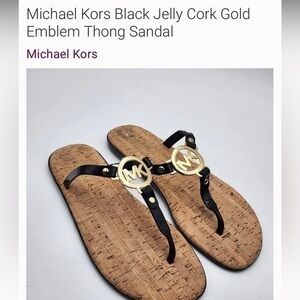 Michael Kors black jelly, corks size6  (9inches) ,,see photos